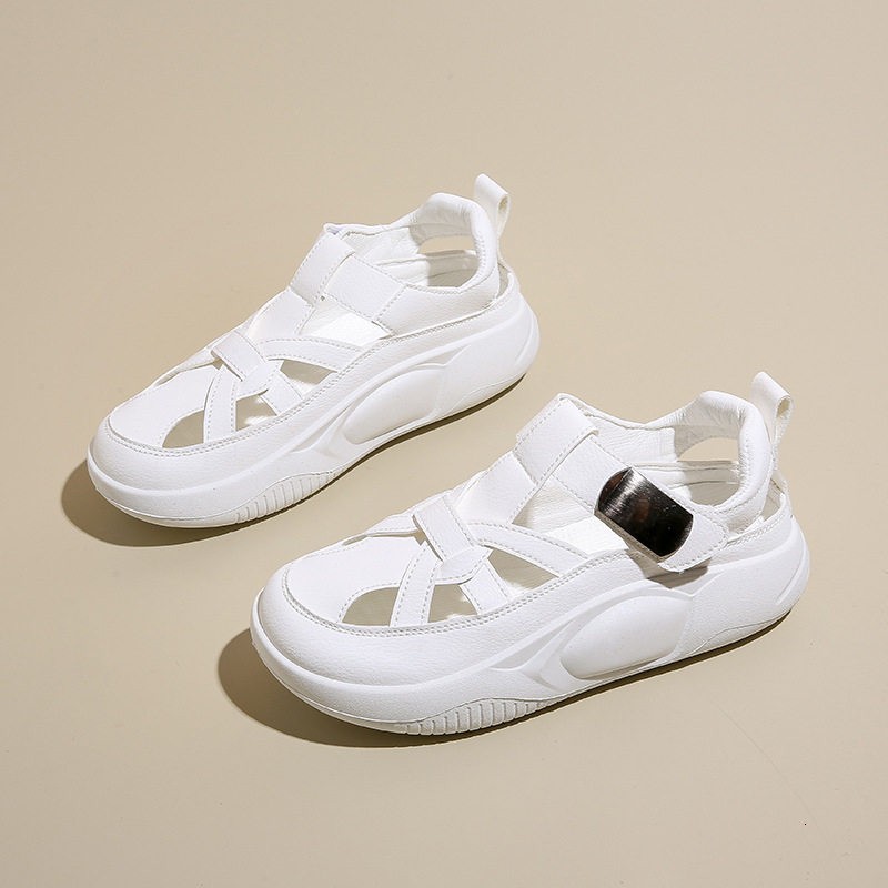 Ddmysports Little White Shoes Women S Summer New Korean Edition Instagram Female Student Leisure Ollow Out Versatile Sandals Street Shoot JC OUTDOOR