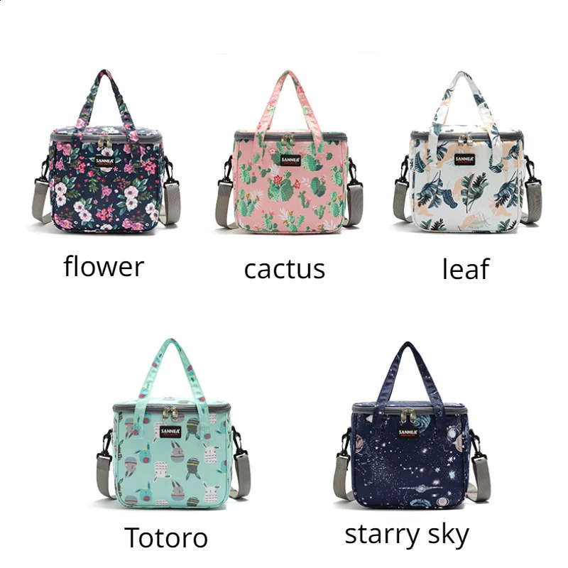 Picnic Bag Portable Folding Thermal Handbag Trips Survival Supplies Mini Lunch Food Storage Cooling Pouch Waterproof Backpack 240819