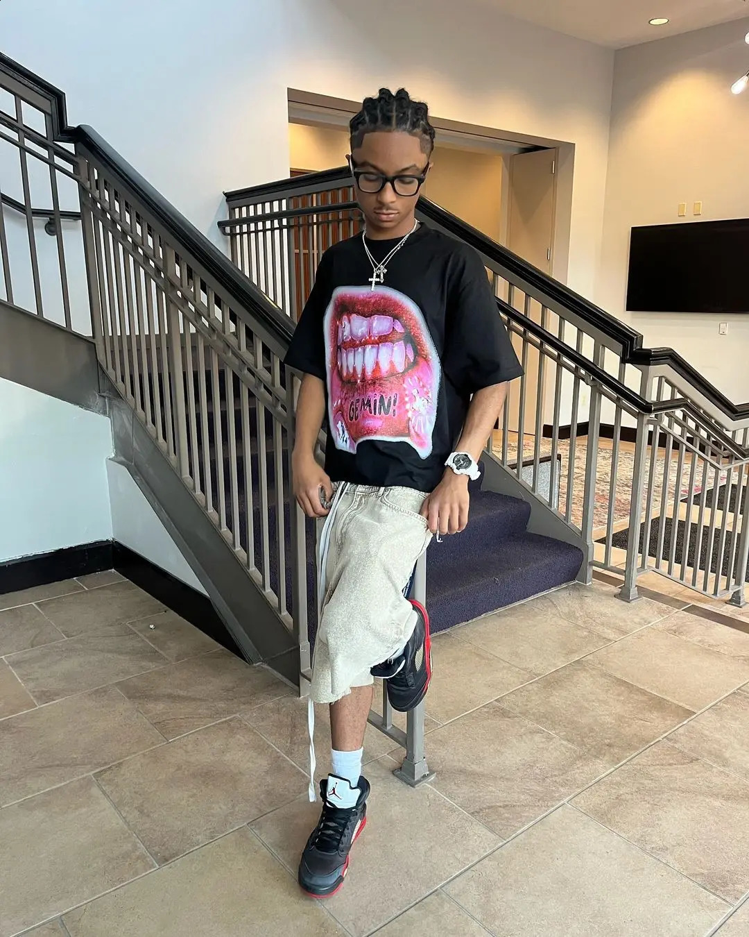 Harajuku Big lips graphic tshirt y2k printed top street oversized for couples professional choice Gothic retro mens clothing 240819