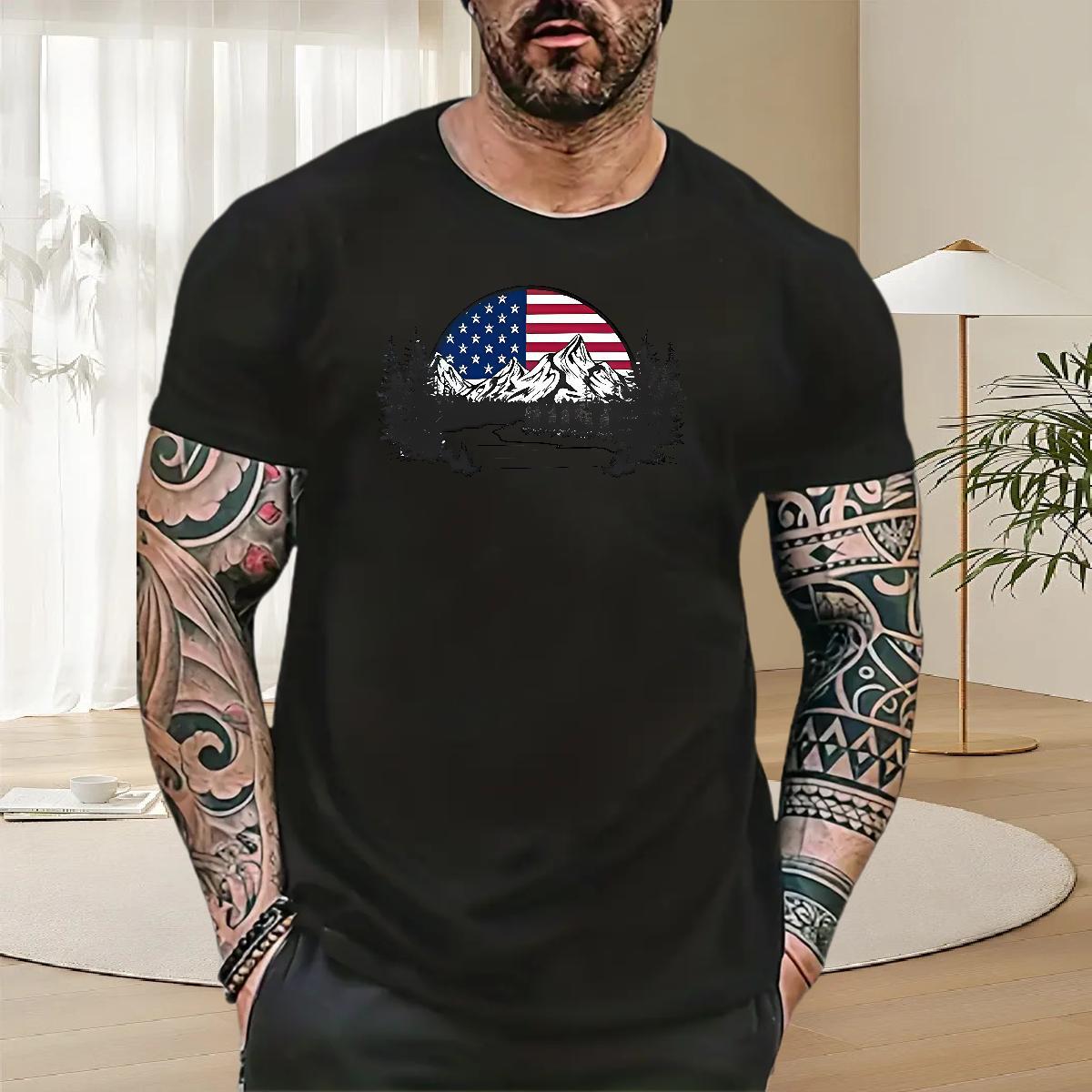 Loose Fit Tshirt for Man Woman Summer Casual 230g Pure Cotton Plus Size Custom Breathable Soft mountains Men T Shirts Factory Direct Top Tees