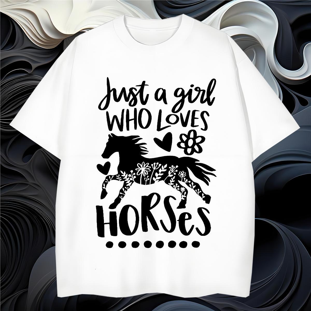 2024 DIY Tshirt for Man Woman horse Outdoor 100% Cotton 230g Wear Round Neck Short Sleeve Soft Men T Shirts Customized