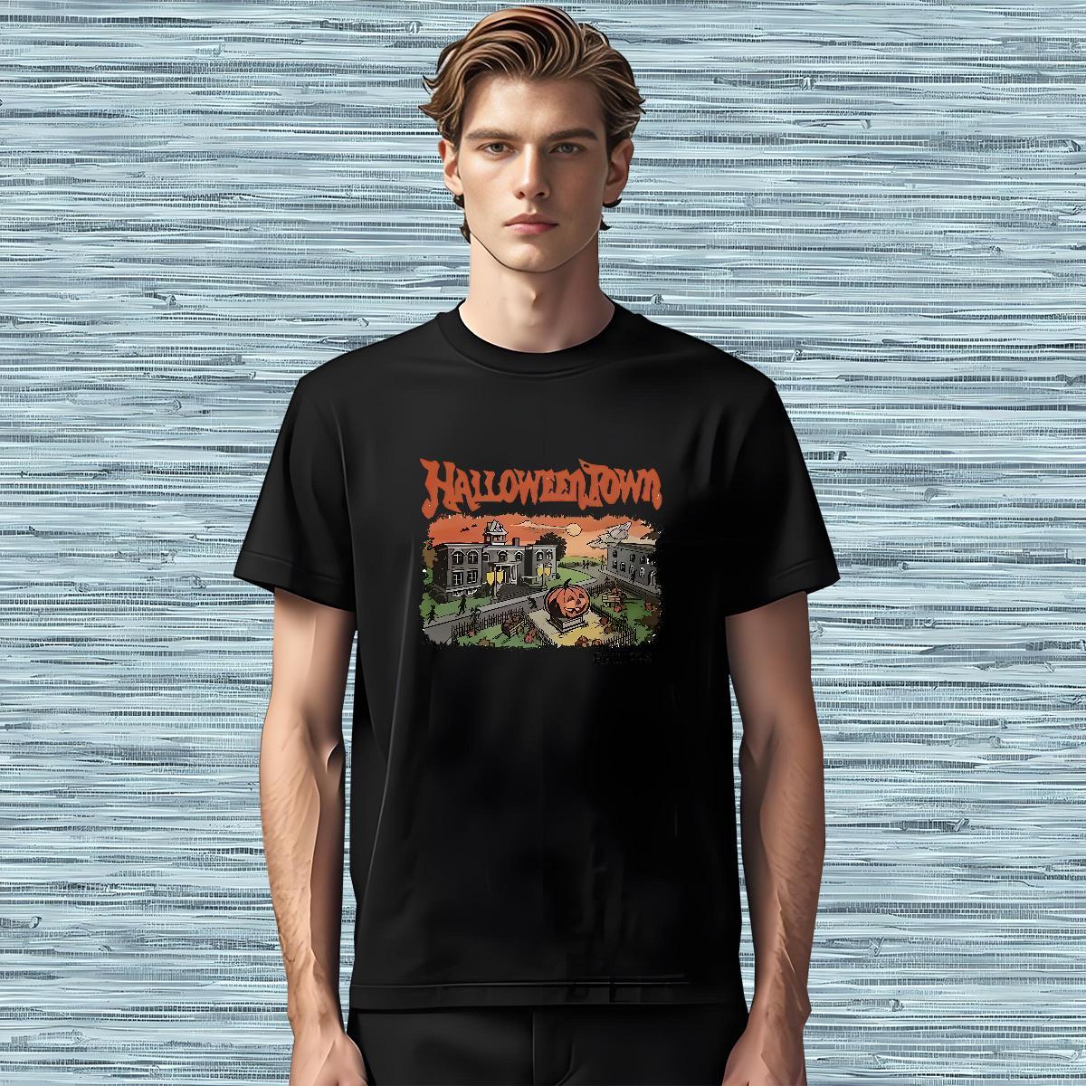 Soft T-Shirts for Men pumpkin Round Neck Short Sleeve Sports Casual Custom Printed 230g Cotton Men Tshirts Customized Tees