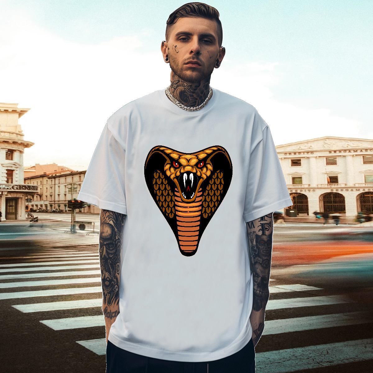 Wholesale T-Shirts cobra Breathable Beach Custom Anime 230g Pure Cotton Tshirt for Man Woman Fashion New Tshirts