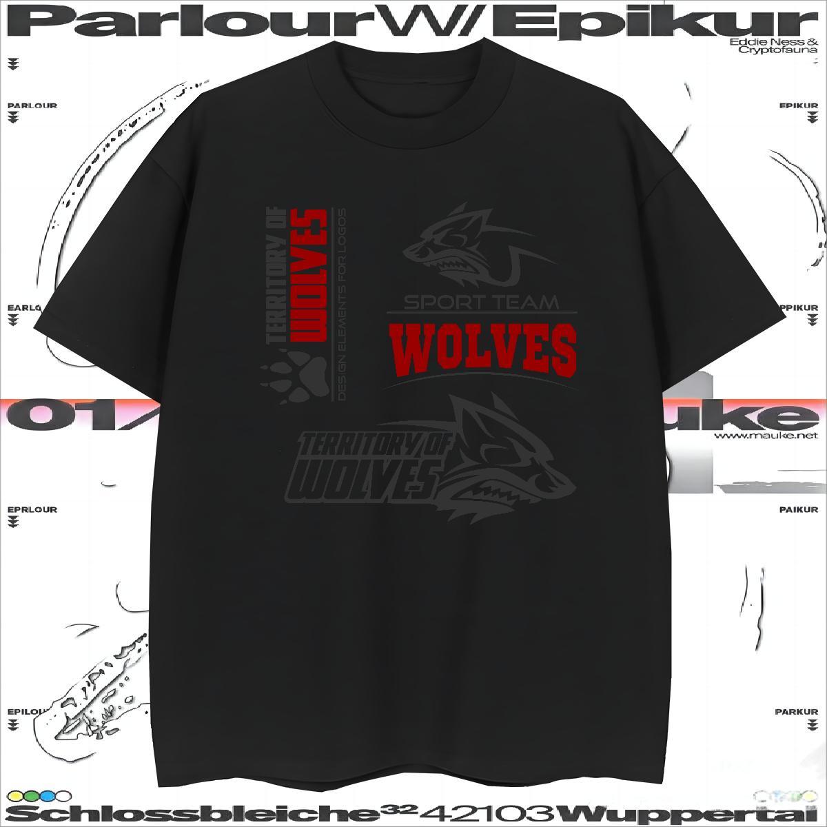 Cool Design T-Shirts wolf Breathable Short Sleeve Sports Casual Custom Printed 230g 100% Cotton Tshirt for Man Woman DIY Tee Shirt
