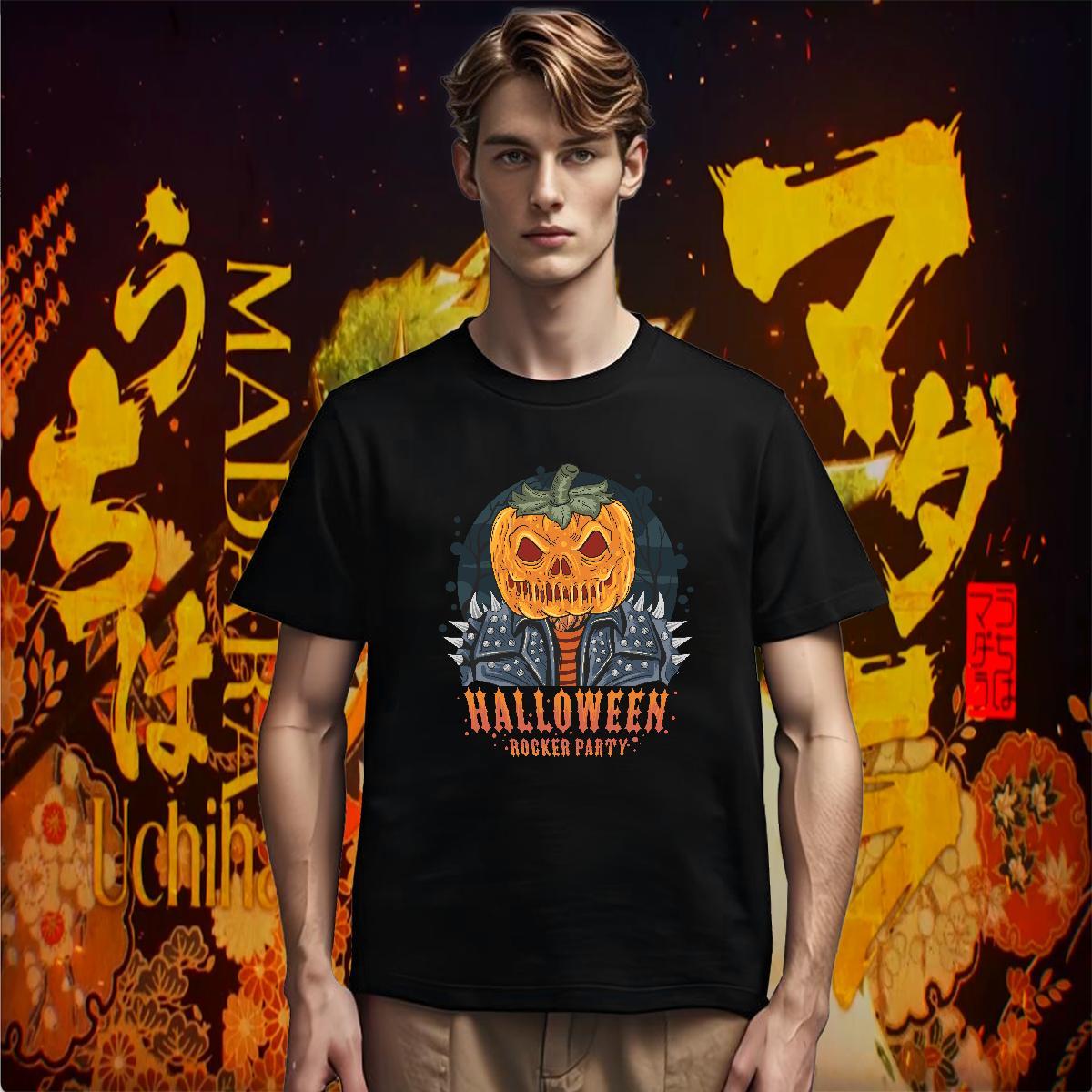 2024 New Tshirts halloween High Street Hip Hop 230g 100% Cotton Tees Shirts Breathable Crew Neck Classic T Shirt For Man Custom Cartoon