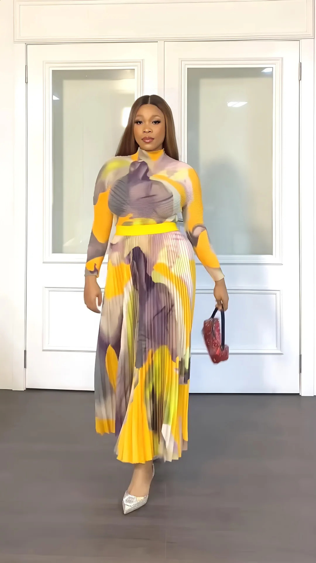 Clothing Autumn Winter Fashion Dashiki Ankara Two Pieces Set Tops And Skirts Suits Print Outfits For Women Dress Set 240813