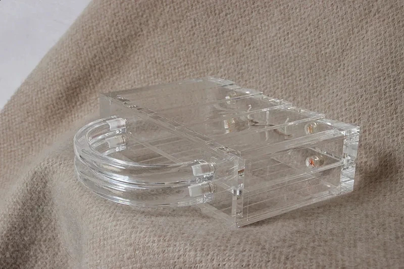 DHXJ Trendy Handbag Fashion Women Handbags Transparent Acrylic Party Prom Evening Bag Woman Casual Box Clear Clutch 240819
