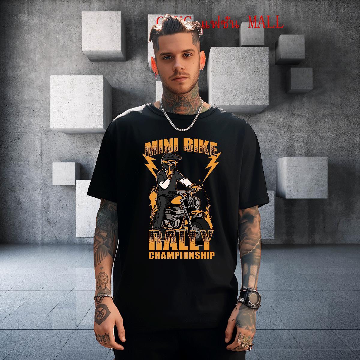 Designer motorbike 230g Pure Cotton Men Tops Tees Street Breathable Short Sleeve Man T Shirts DIY Customized Floral Print Top Tees