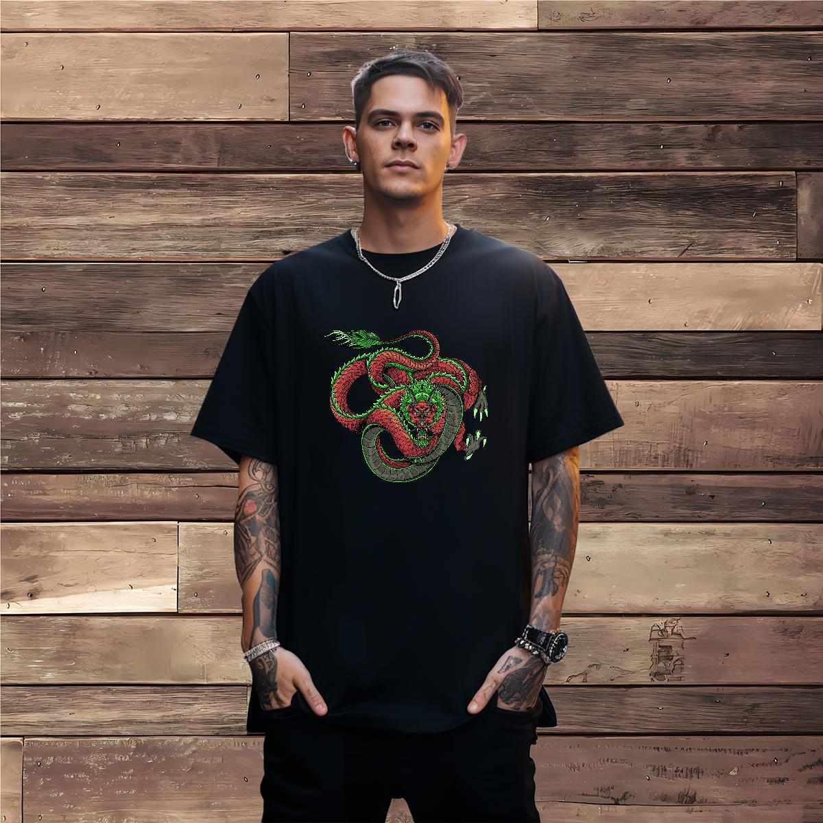 Mens T Shirts 100% Cotton 230g ferocity Beach Breathable Crew Neck Custom Big Size Men Tops Tees 2024 Summer Classic Wear