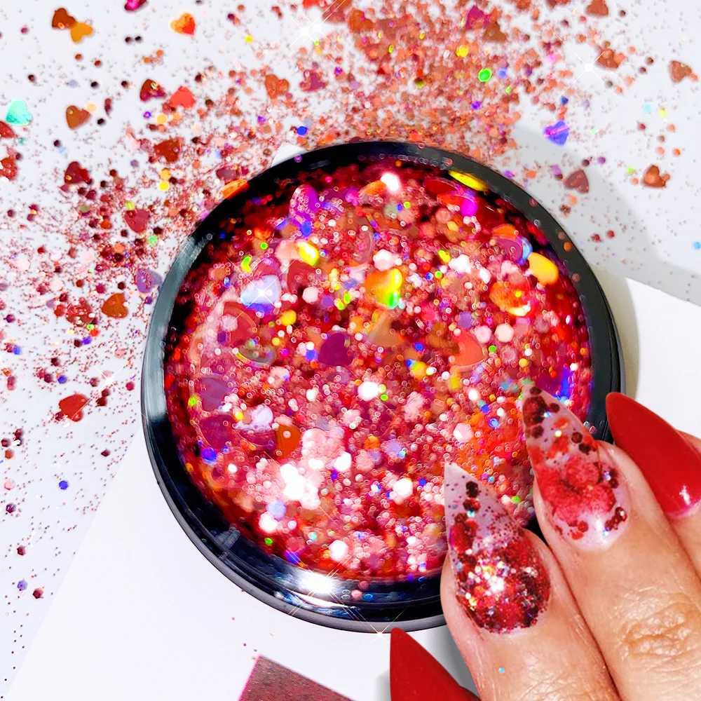 Iridescent Nail Art Sequins Nail Glitter Mixed Chunky Glitter for Nails Art Sequin Powder Decoration DIY Accessories Nail SupplyXJ240815