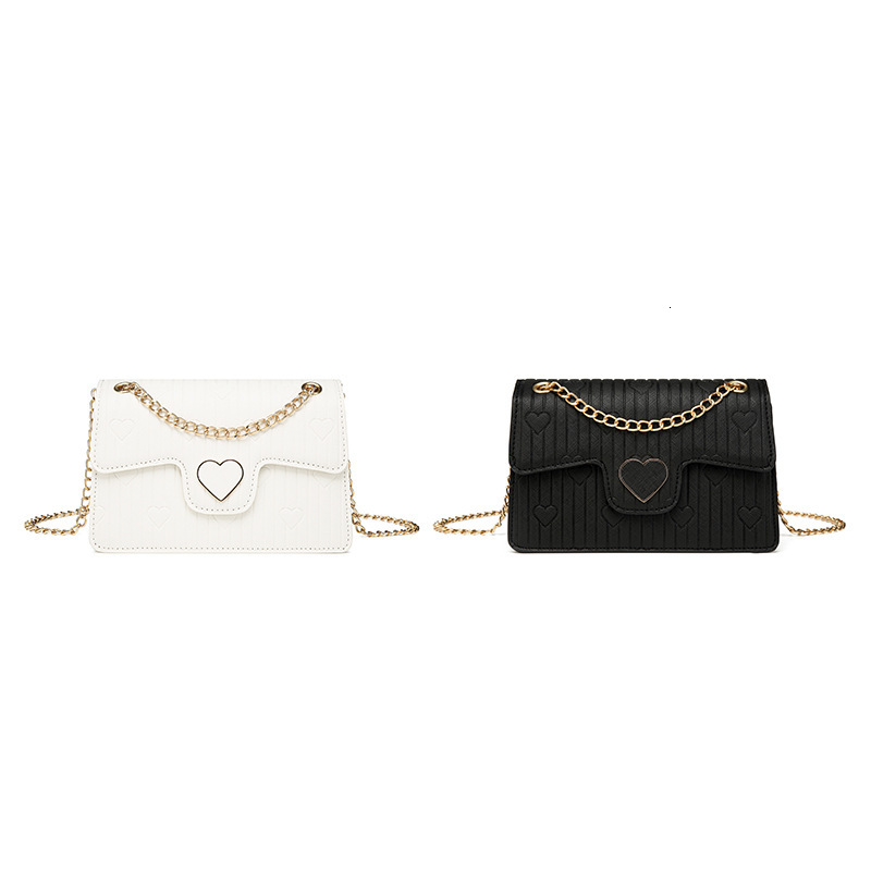 PU 2024 New Crossbody Women's Love Embroidered Thread Single Shoulder Small Square Bag 9926820
