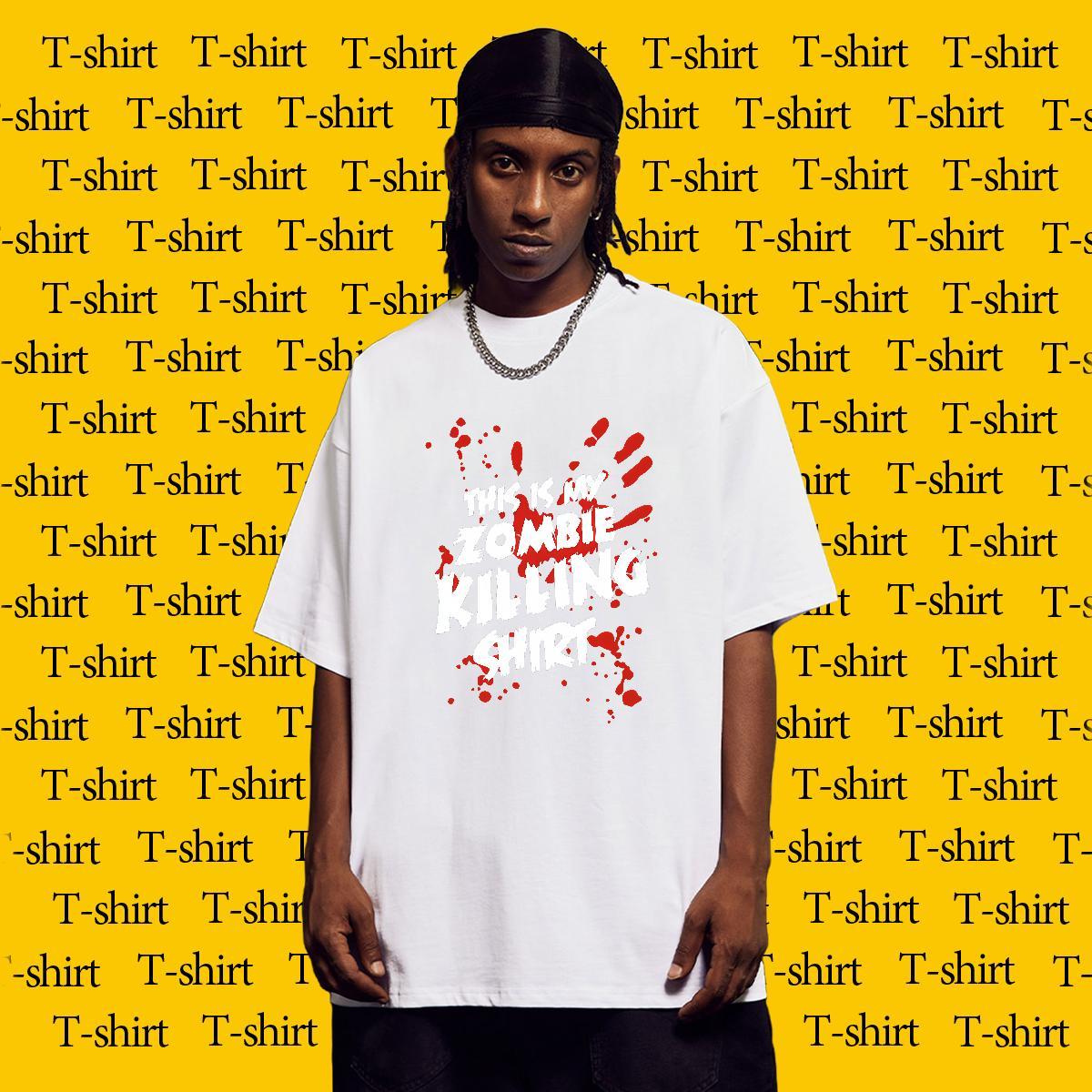 Fashion Design scary Couples T Shirts 100% Cotton 230g T Shirt For Man Customized Daily Outfit Breathable Short Sleeve Designer Clothings