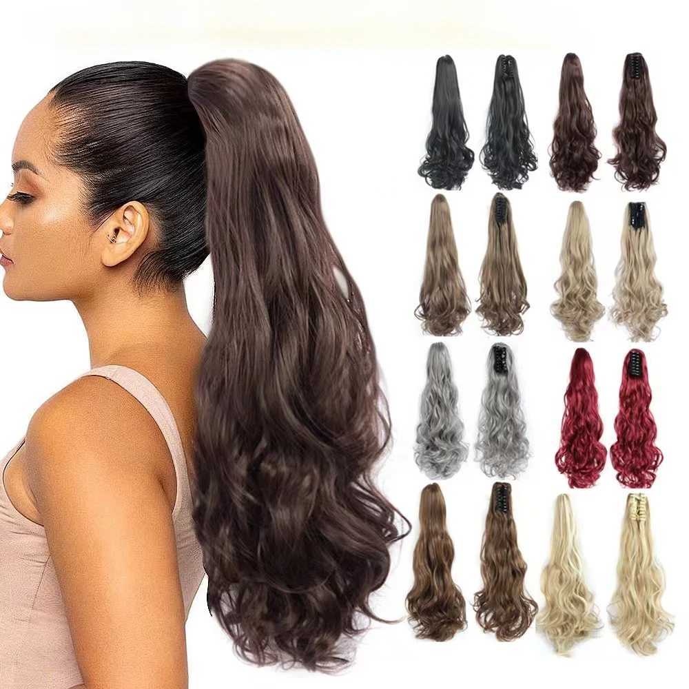 Natural beauty high-temperature silk with ponytail European and American tiger mouth chemical fiber braided ponytail W240817