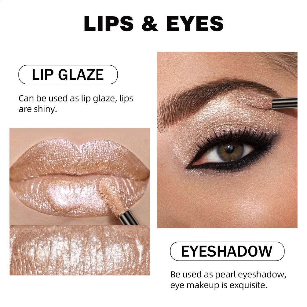QI shimmer lip gloss beauty diamond glitter lip tint waterproof long lasting 6 colors gray flash liquid lipstick makeup 240819