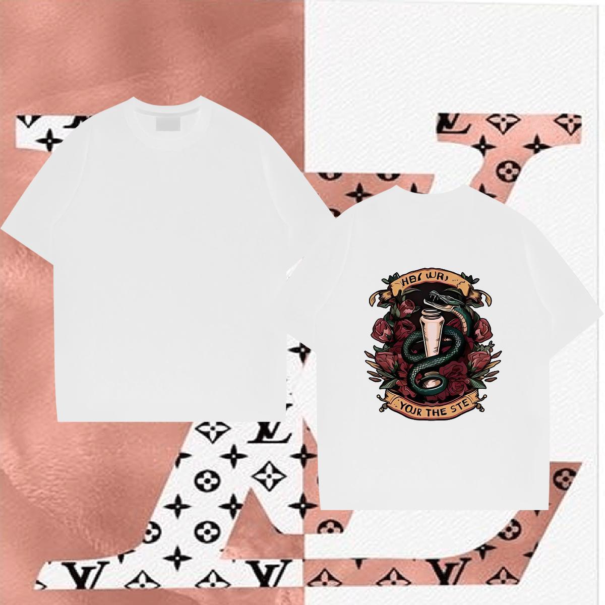 New Arrival Men Tops Tees snake Spring Summer 100% Cotton 230g Tshirts Breathable Crew Neck TOP Quality Man T Shirts Customized