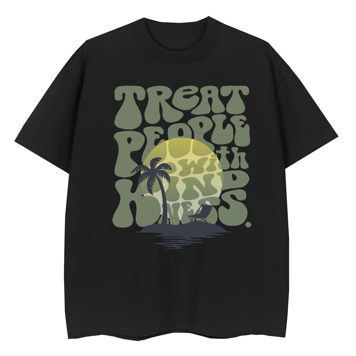 Free Shipping Men Tees tree Street Wear 100% Cotton 230g Tops Shirt Breathable Crew Neck Comfortable T-Shirts Anime
