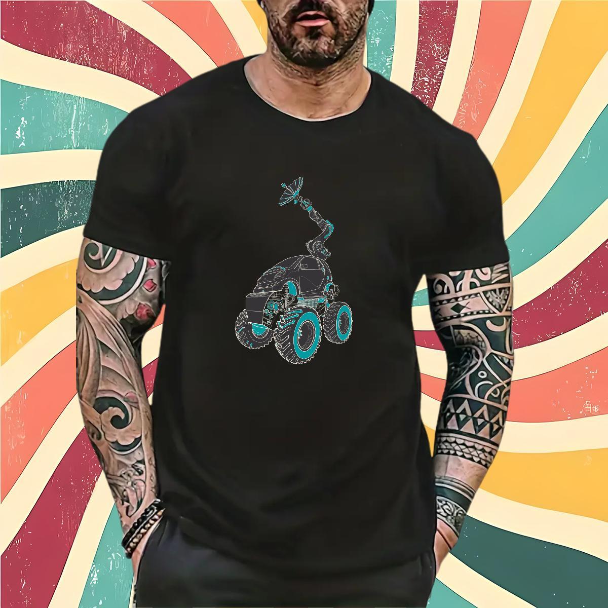 Designer telecar 230g Pure Cotton Men Tshirts Beach Breathable Soft T shirt Fashion Designer Oversized Tees Shirts