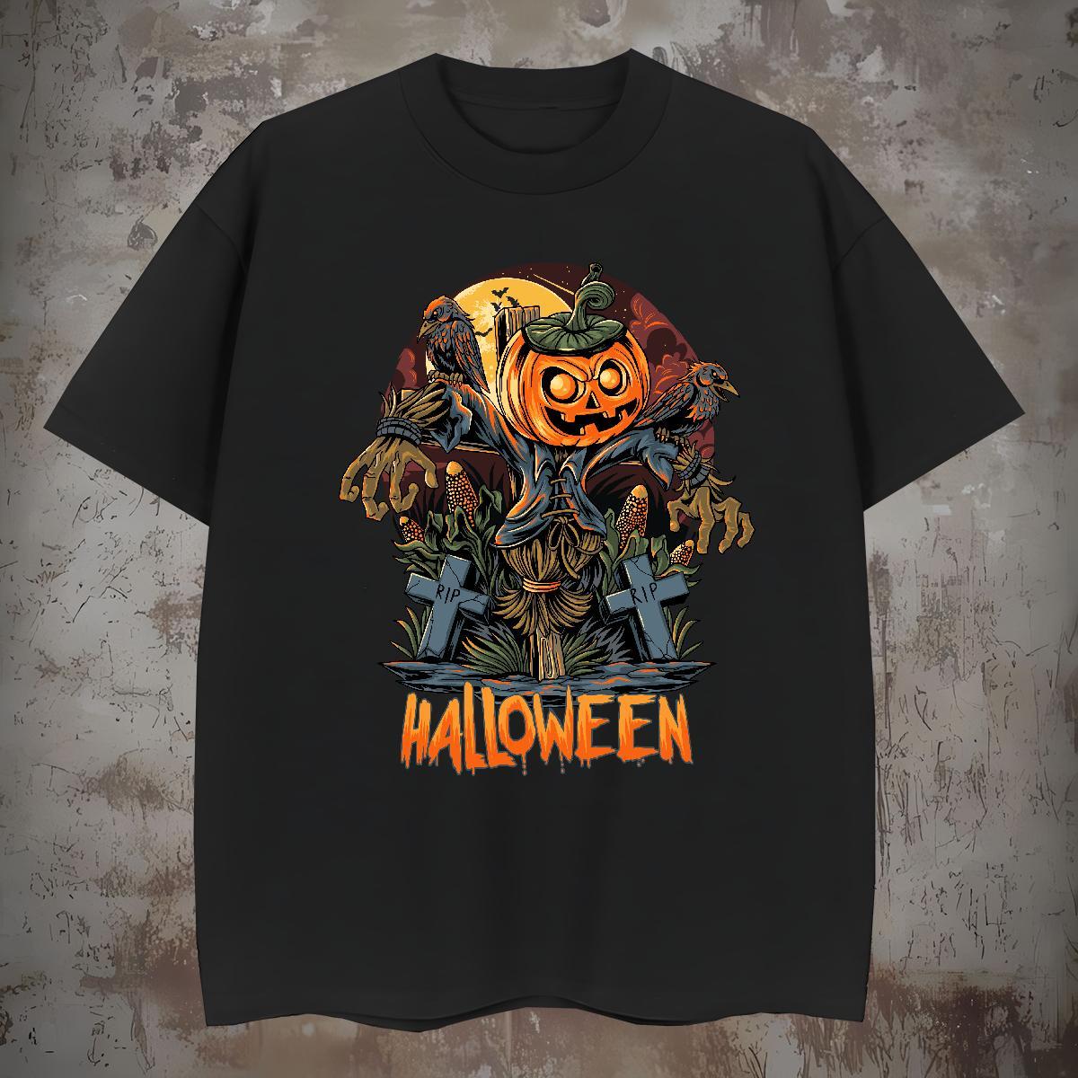 Soft Man T Shirts pumpkin Breathable Crew Neck Sport Customized Print 100% Cotton 230g Tshirts 2024 Summer Tee Shirt