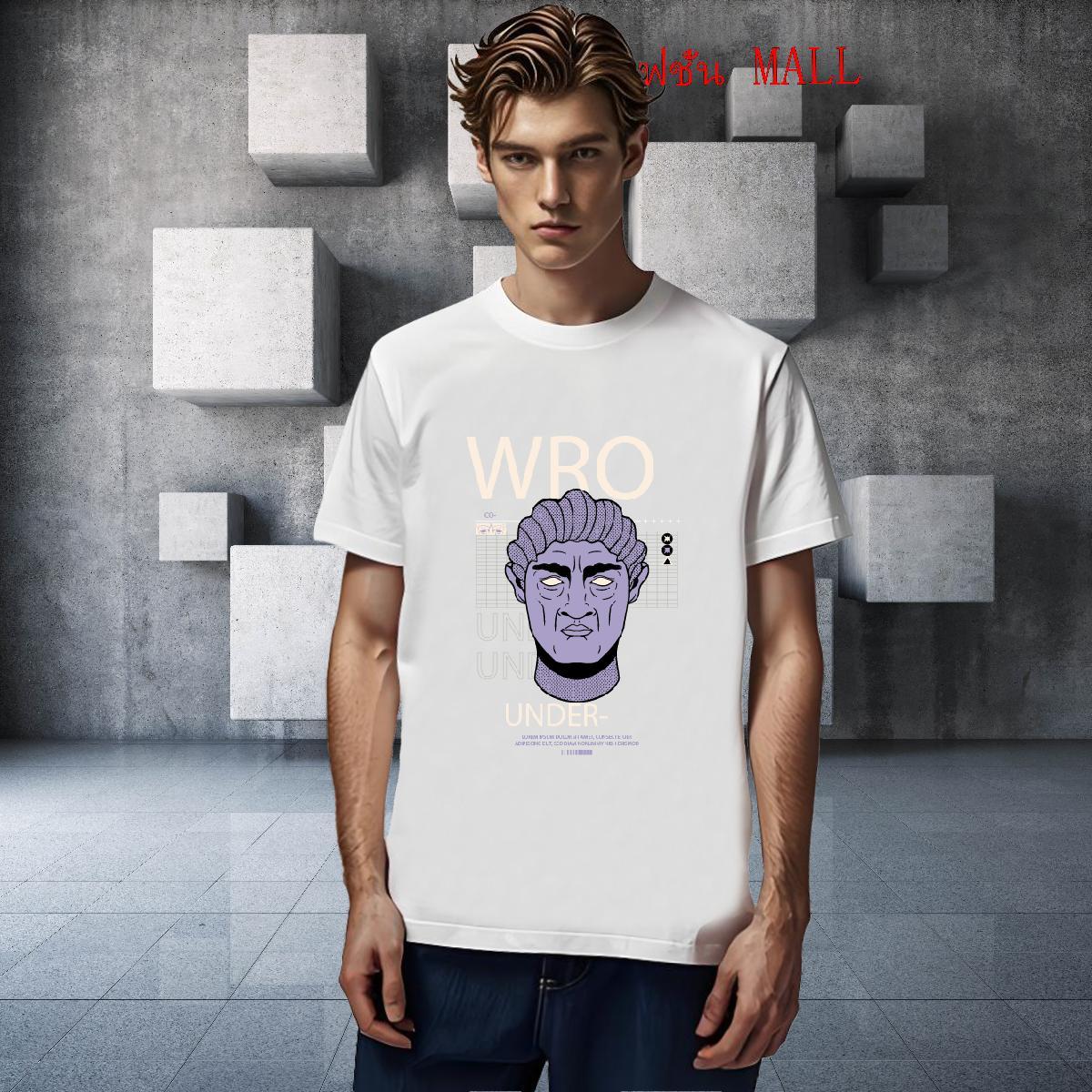 Free Shipping western style 100% Cotton 230g Men Tees High Street Hip Hop Breathable Crew Neck T-Shirts for Men Brand Custom Cartoon Tshirts