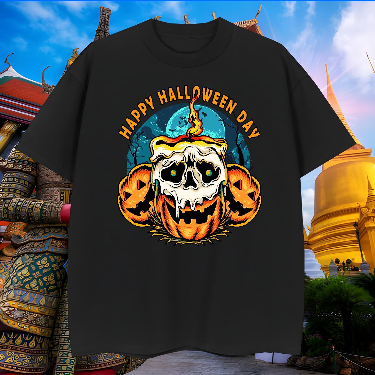 Loose Mens T Shirts halloween O-Neck Short Sleeve Daily Wear DIY Logo Oversized 230g 100% Cotton Couples T Shirts New Tops