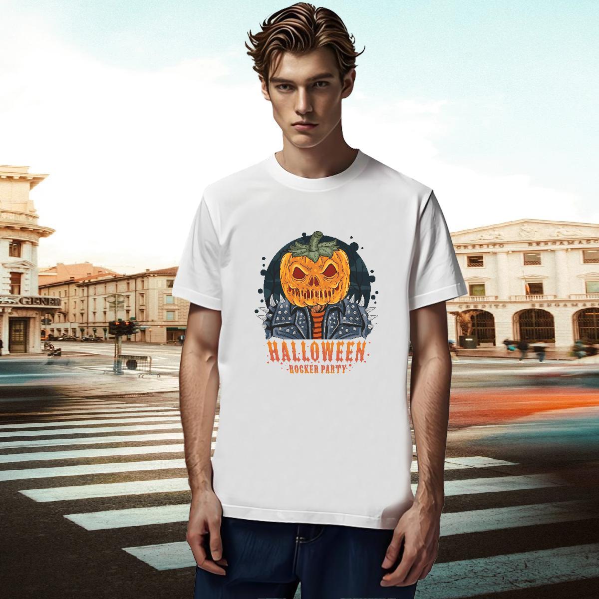 Stylist Men Tees halloween Summer Casual 100% Cotton 230g Tops Tees Crew Neck Breathable Soft T-Shirts for Men DIY Anime