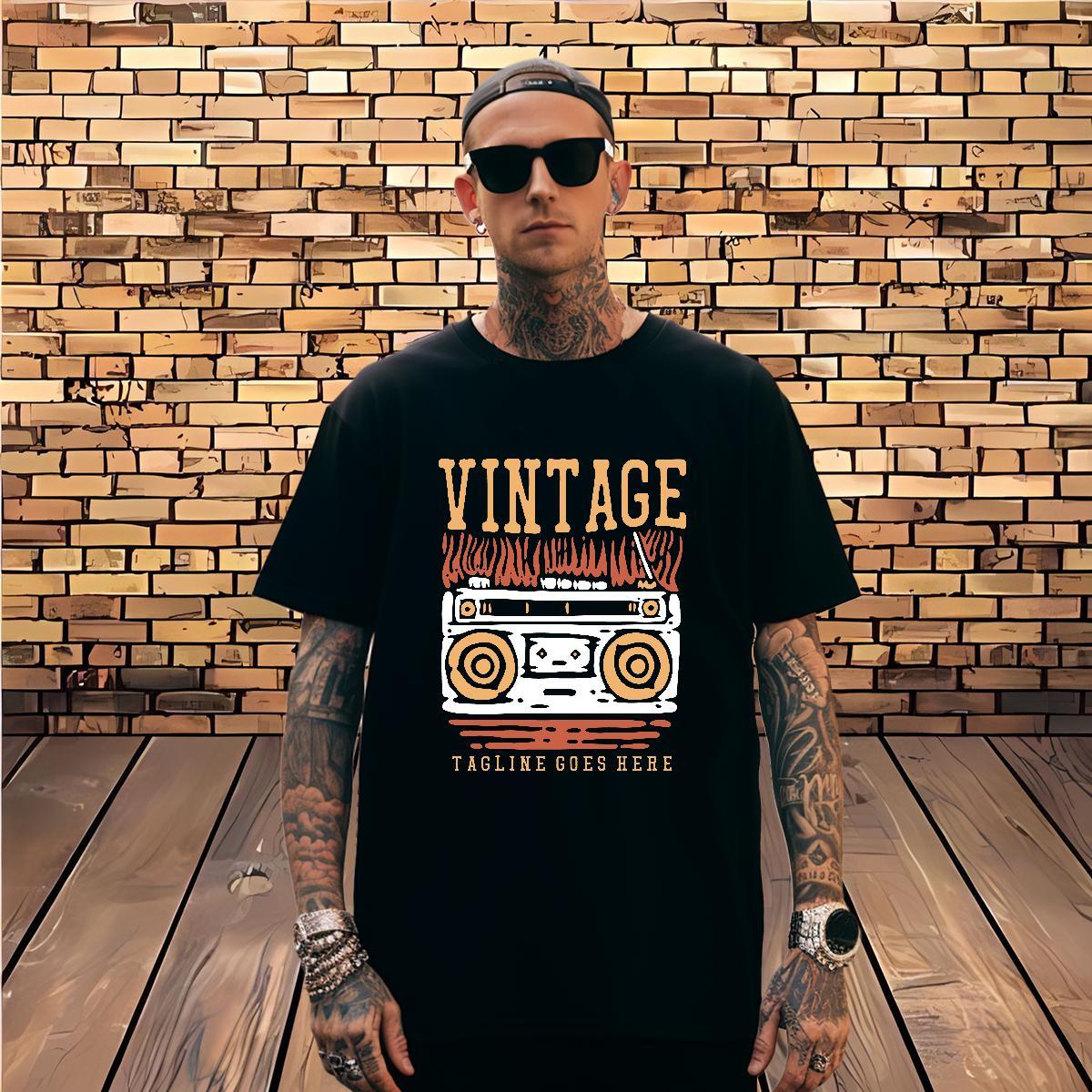 Classic radio T shirt Beach Couples T Shirts 100% Cotton 230g 2024 Breathable Crew Neck Cartoon Printing L-4XL Tee Shirt