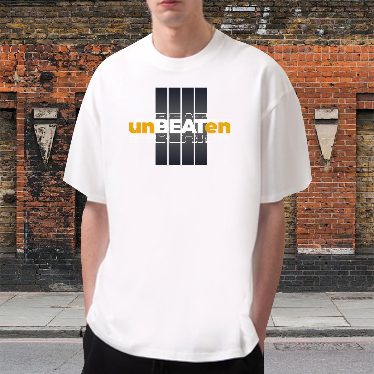 Classic Men Tshirts Hip Hop 100% Cotton 230g Oversized 4XL Breathable unbeaten Man T Shirts 2024 Summer Tee Shirt