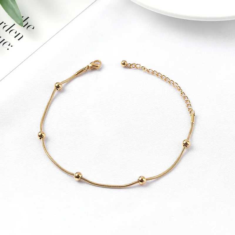 Get Lucky Snake Bone Ankle Bracelet Stainless Steel Ankle Bracelet Leg Ankle Bracelet W240815