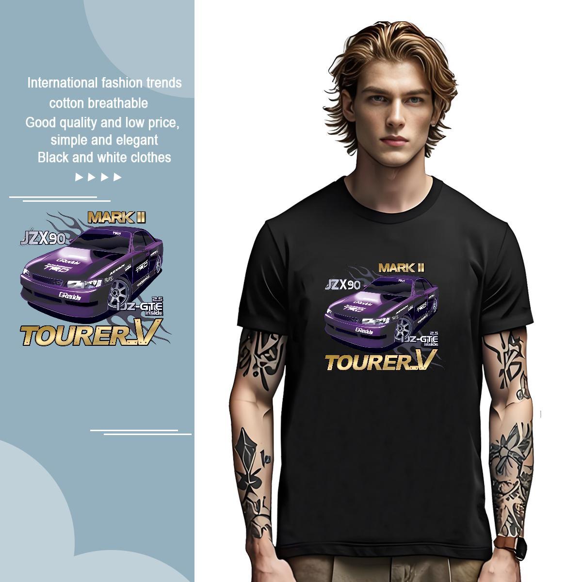 High Quality car 230g 100% Cotton Tshirt for Man Woman Outdoor Breathable Short Sleeve T Shirt For Man Wholesale Asian Size Wear