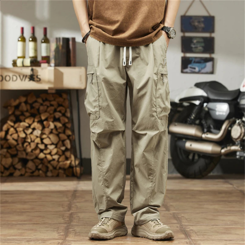 Paratroopers Pants Workers Mens Summer Skin American Straight Casual Cold Sports Big Pocket Big Pocket 240819