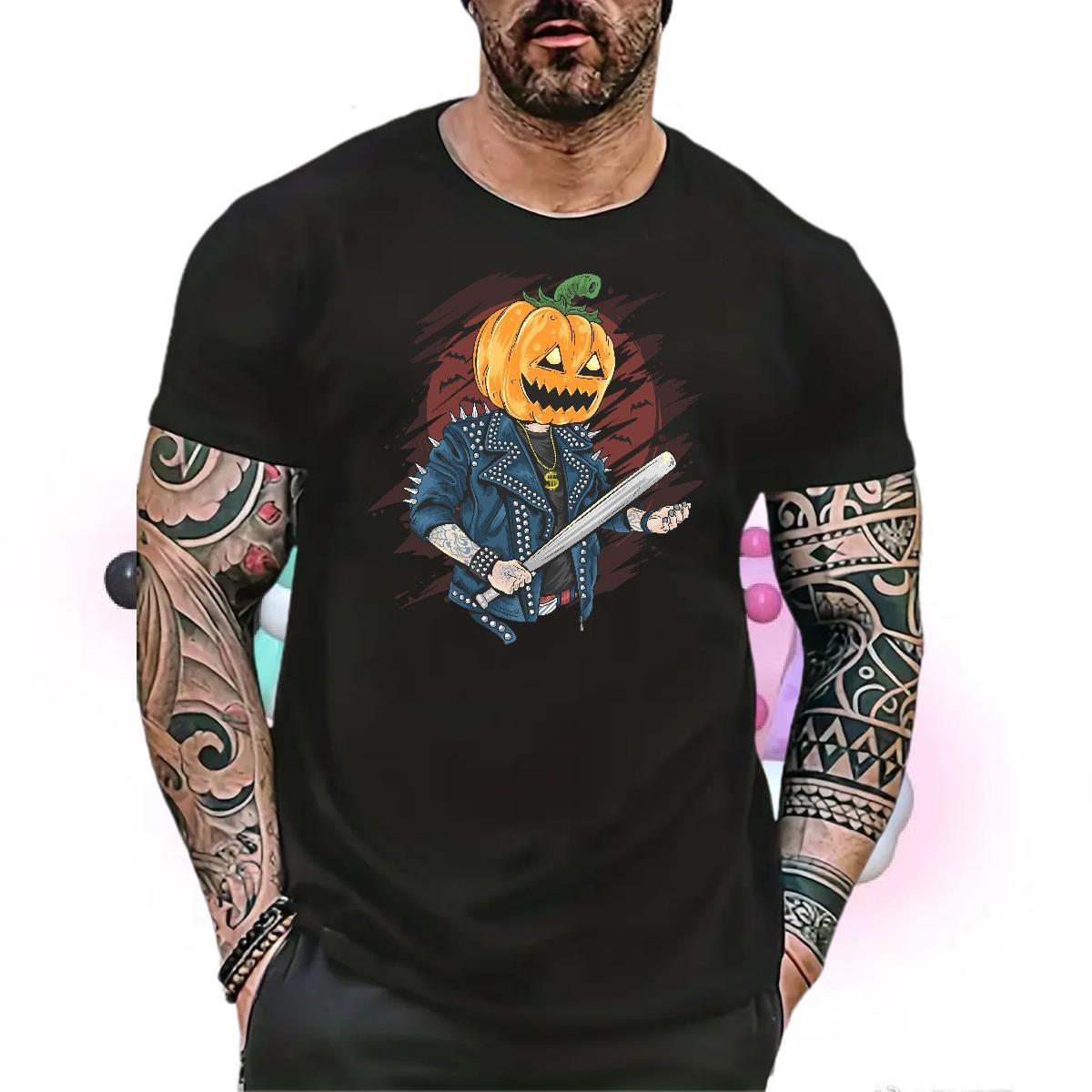 2024 Designer pumpkin Tshirt for Man Woman 230g Pure Cotton T Shirts Men Cartoon Printing L-4XL Street Casual O Neck Short Sleeves Unisex Clothings