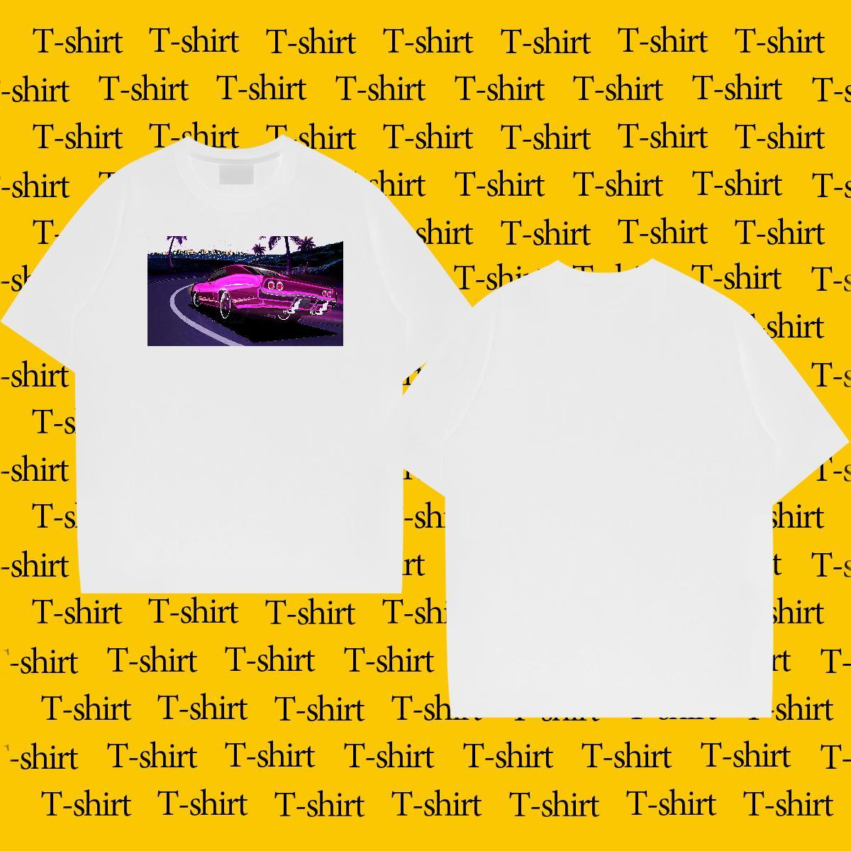 Free Shipping car 230g Pure Cotton Couples T Shirts Street Wear O-Neck Short Sleeve T Shirts Men 2024 DIY Custom Print Plus Size Tshirts