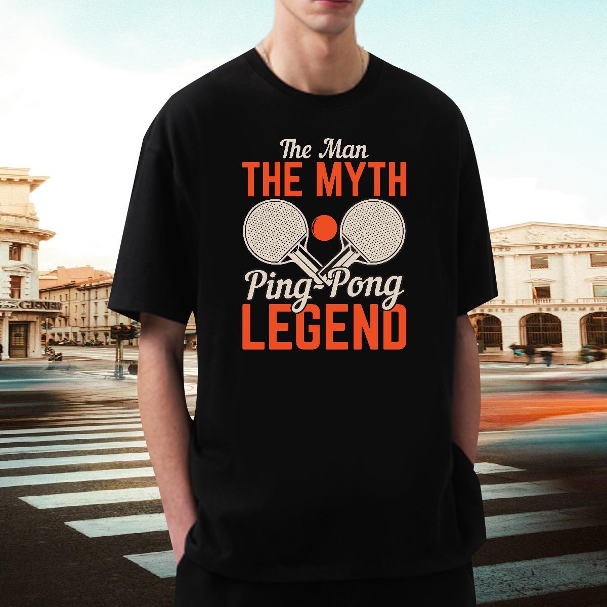 High Quality Men Tops Tees Casual Beach 100% Cotton 230g DIY Anime O Neck Short Sleeves PING PONG T-Shirts for Men Designer Tshirts