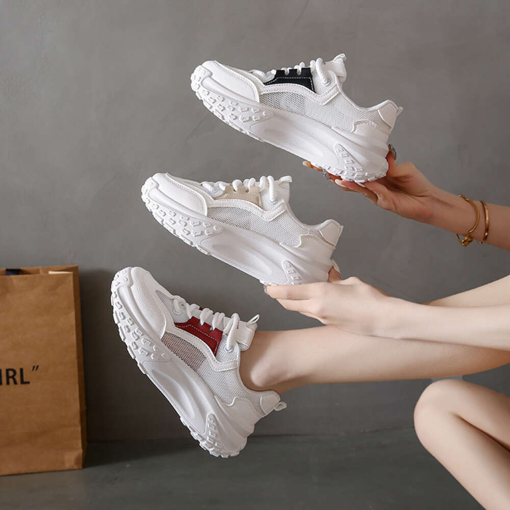 Ddmysports Summer New Instagram Korean Edition Ollow Dad Female Students Thick Sole Versatile Casual Sports Shoes JC OUTDOOR