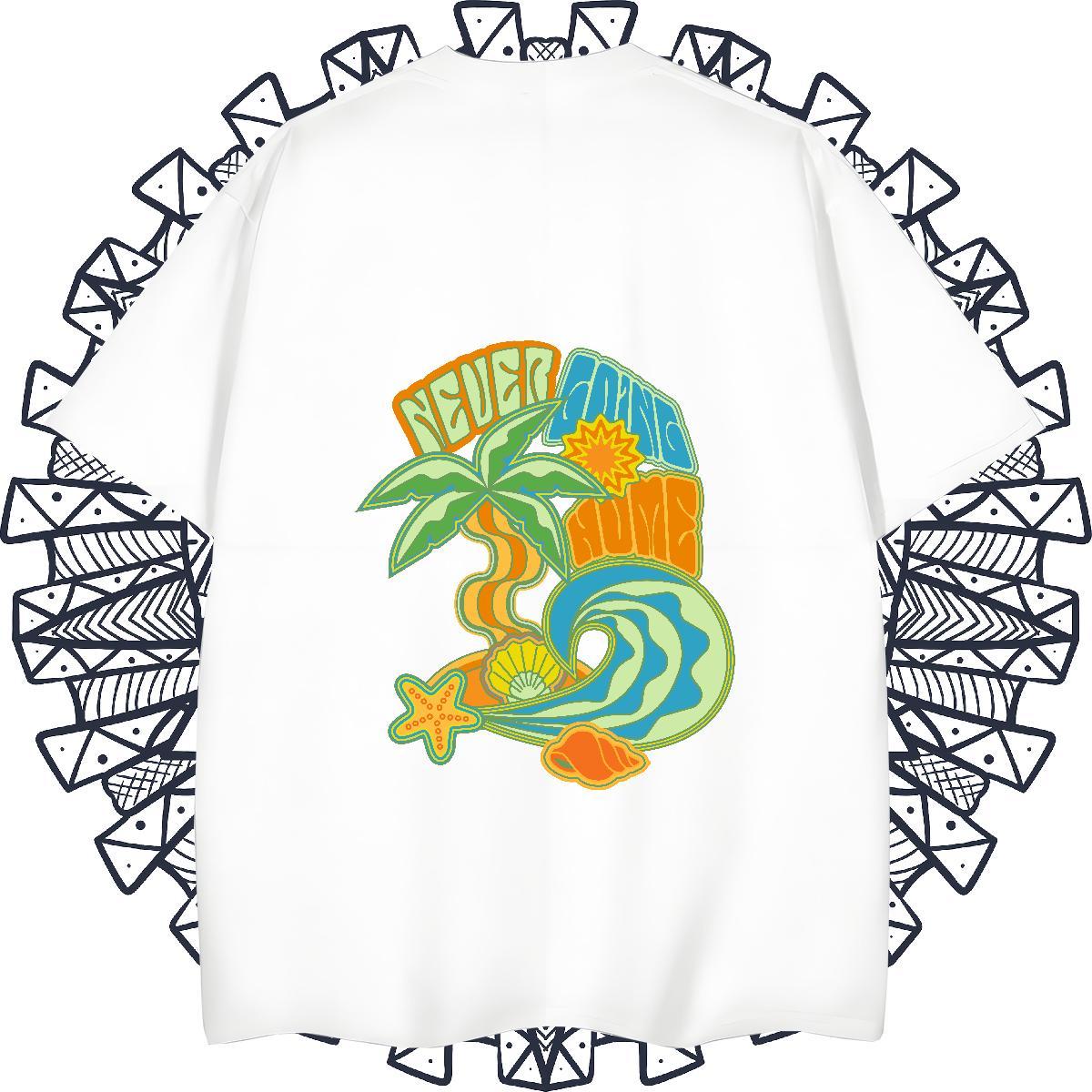 Unisex Tshirt for Man Woman Street Wear 230g Cotton Graphic Breathable Short Sleeve beach T-Shirts DIY Clothings