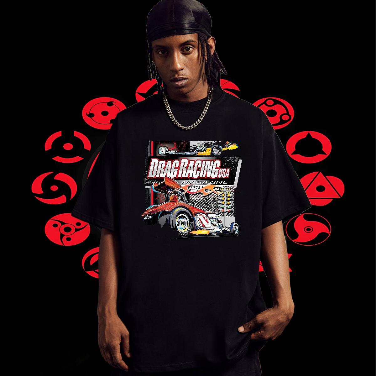 Popular Tshirts Home Outdoor 230g Pure Cotton Custom Anime Breathable Short Sleeve car T Shirt For Man New Arrival Tee Shirt
