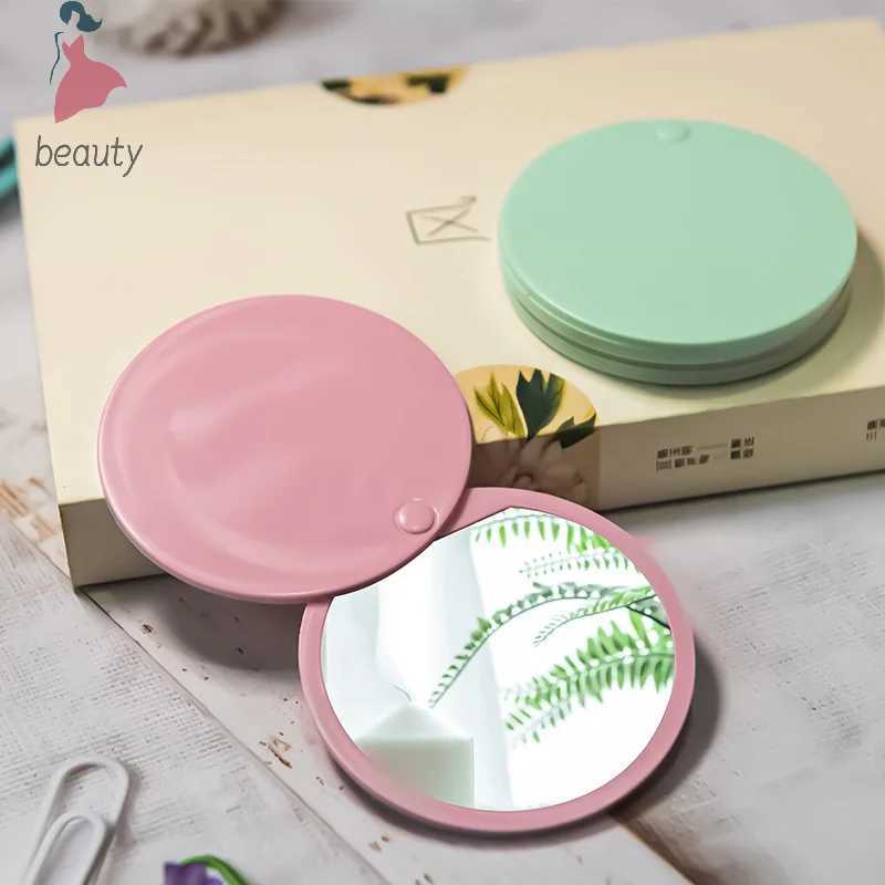 1Pcs Small Mirror Portable Folding Make-Up Mirror Creative Mini Mirror Sliding Cover Handheld Mini Pocket Mirror Makeup Mirror Y240819