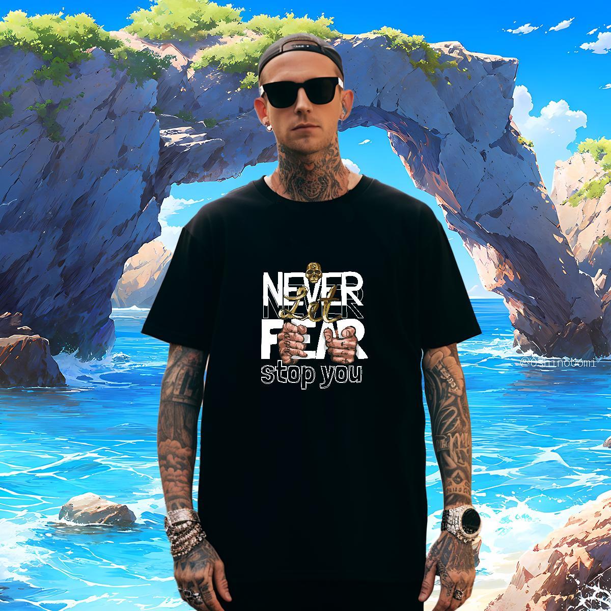 Man T Shirts 230g Cotton hand- High Street Hip Hop Short Sleeve Soft Asian Size Men Tshirts Fashion Comfortable Clothes