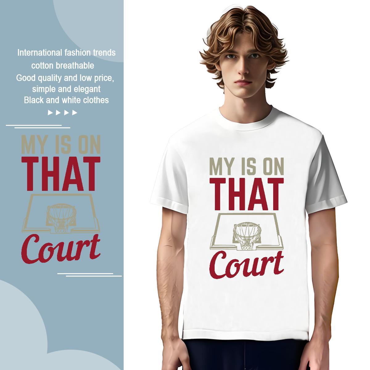 High Quality basketball hoop 230g 100% Cotton Couples T Shirts Casual Beach Pure Cotton Men T Shirts New Designer DIY Printed Tees Shirts