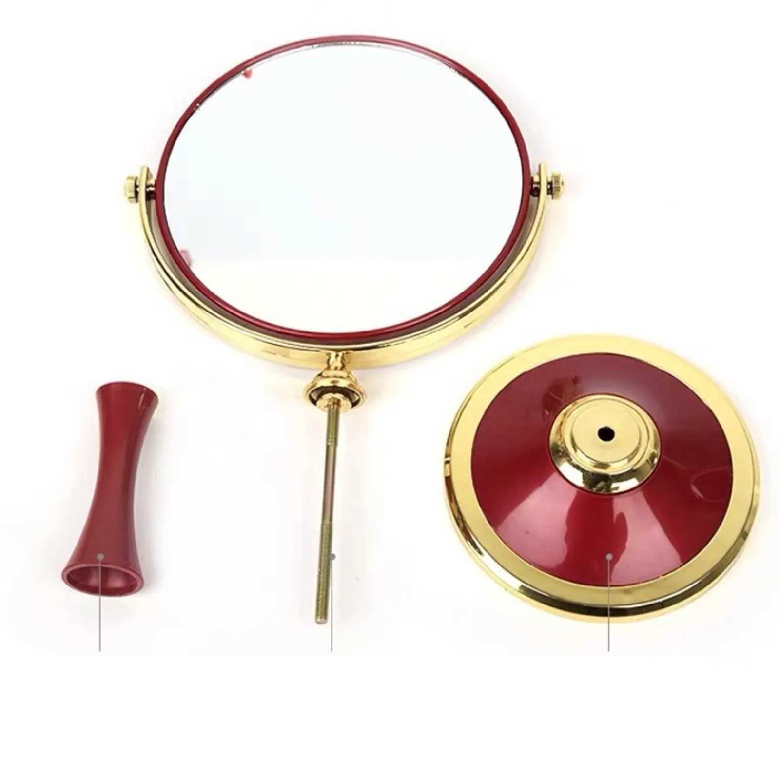 Magnification Circular Makeup Mirror Double-Sided Rotating Cosmetic Mirror Magnifier Mirror Princess Desktop Standing Mirror Y240819