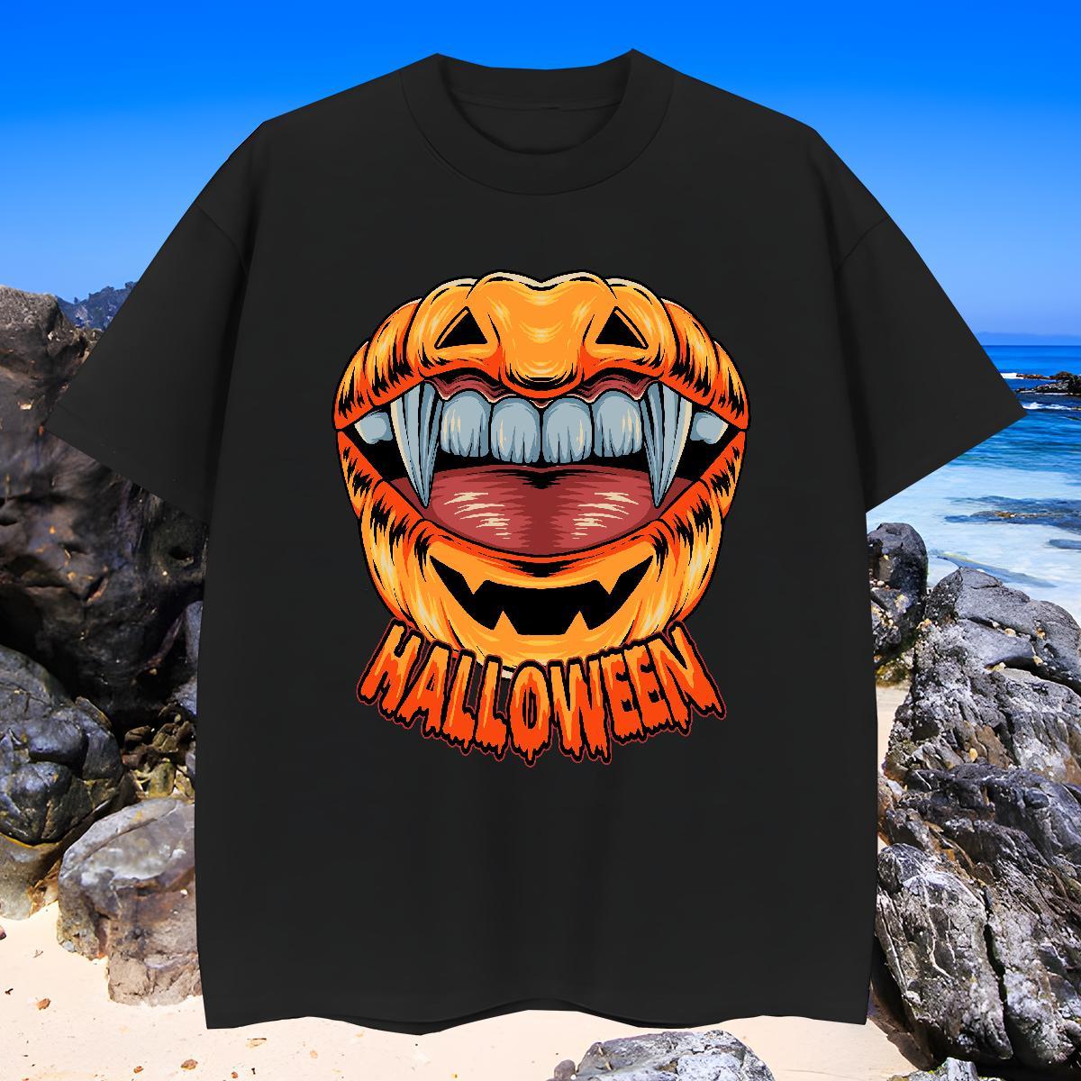 Brand T Shirts Men pumpkin Short Sleeve Soft High Street Hip Hop DIY Logo Oversized 100% Cotton 230g Tshirts 2024 Designer Top Tees