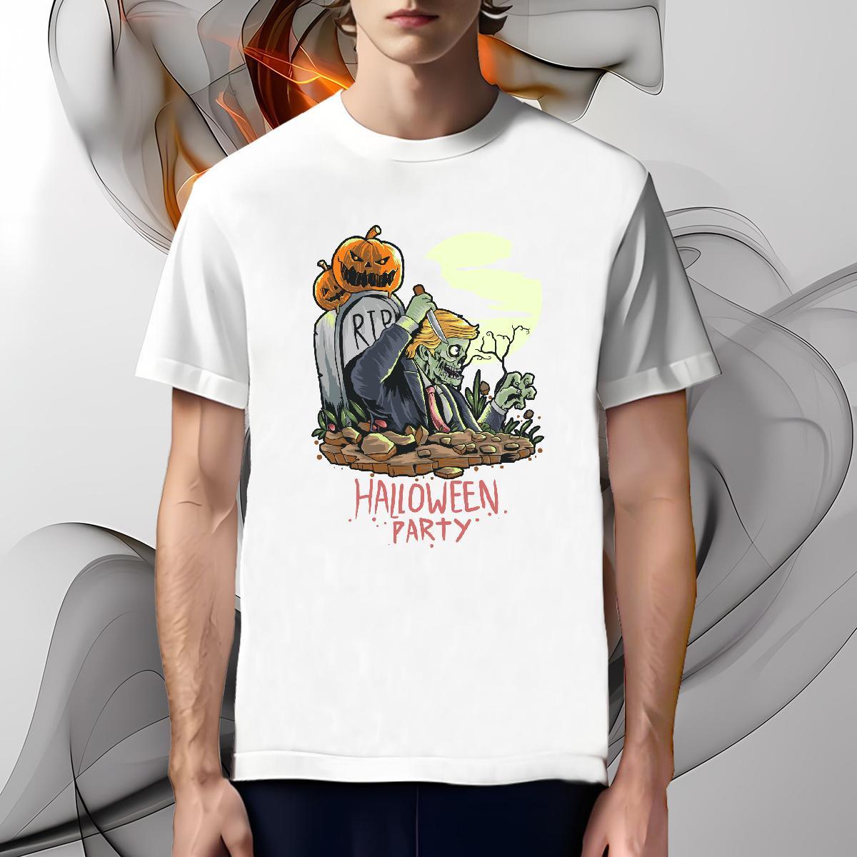 Cool T Shirts Men halloween Breathable Crew Neck Casual Beach DIY Printed 230g Cotton Couples T Shirts Casual New Clothings