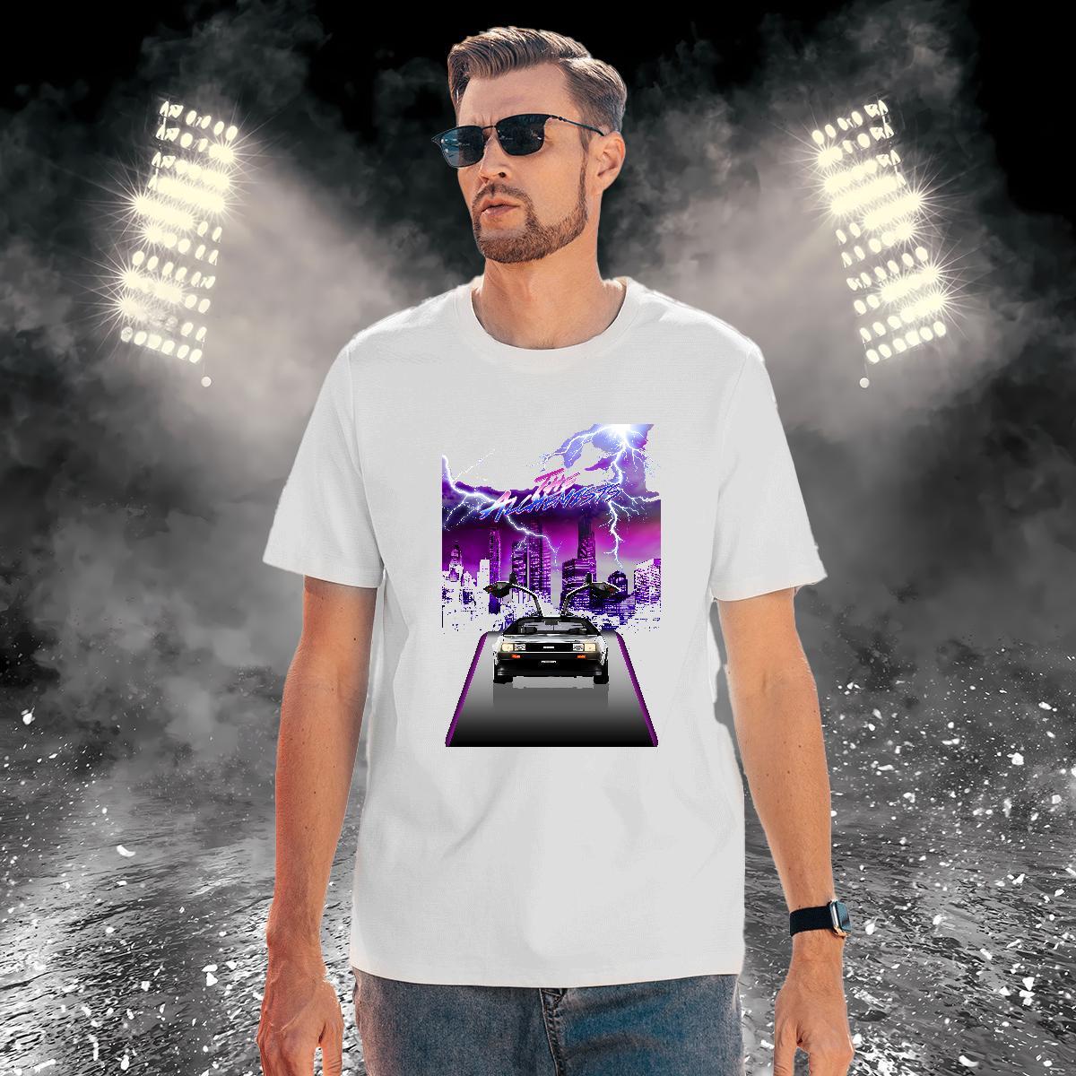 Loose Fit beach T Shirt For Man Street wear Hip Hop Mens Tshirts 100% Cotton 230g 2024 DIY O-Neck Short Sleeve Plus Size Custom Tops Shirt