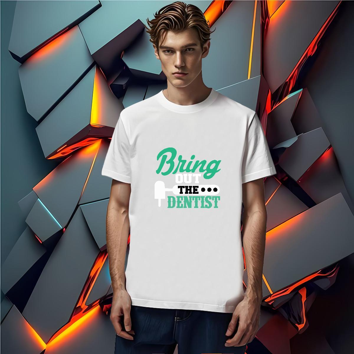 Soft Denstist 100% Cotton 230g Mens Tshirts Daily Outfit Breathable T shirt Wholesale Asian Size Clothings