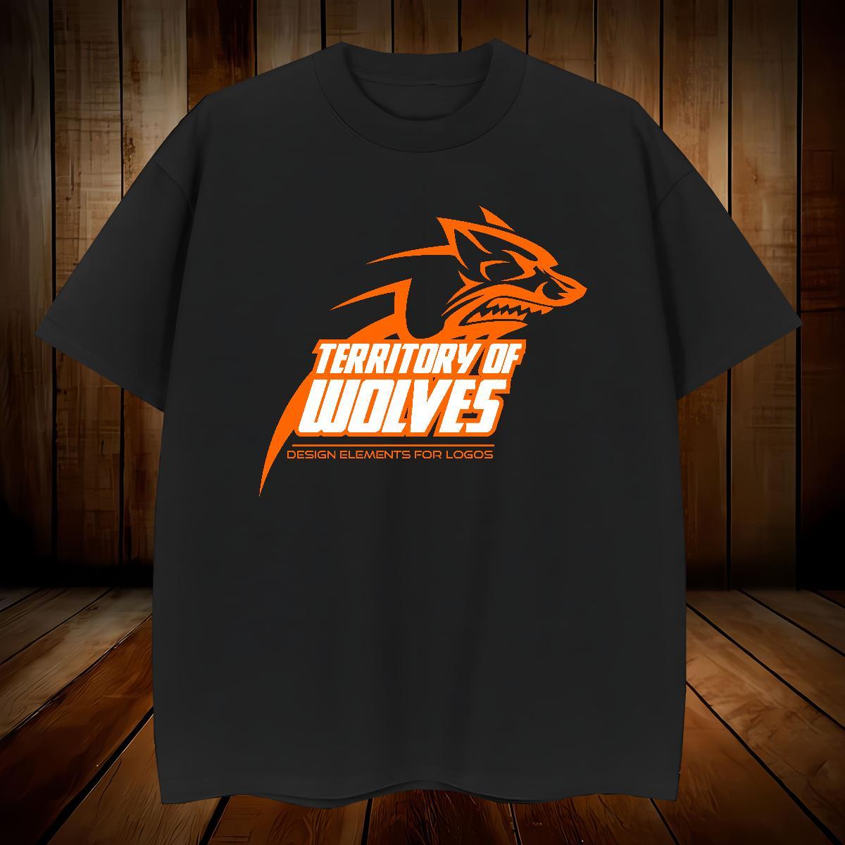 Designer Men T Shirts wolf Breathable Short Sleeve Daily Outfit Black White 230g 100% Cotton Men Tops Tees 2024 New Wear