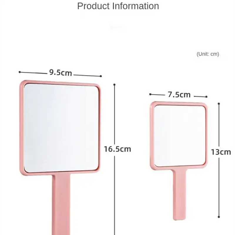 Simple Handle Mirror Female Portable Makeup Mirror High-value Hand-held High-definition Makeup Special Size Mirror Beauty Tools Y240819