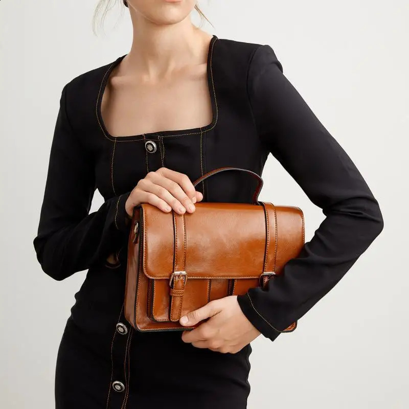 Womens Tote Large Capacity PU All-match Cover Commuting Crossbody Shoulder Messenger Bag 240819