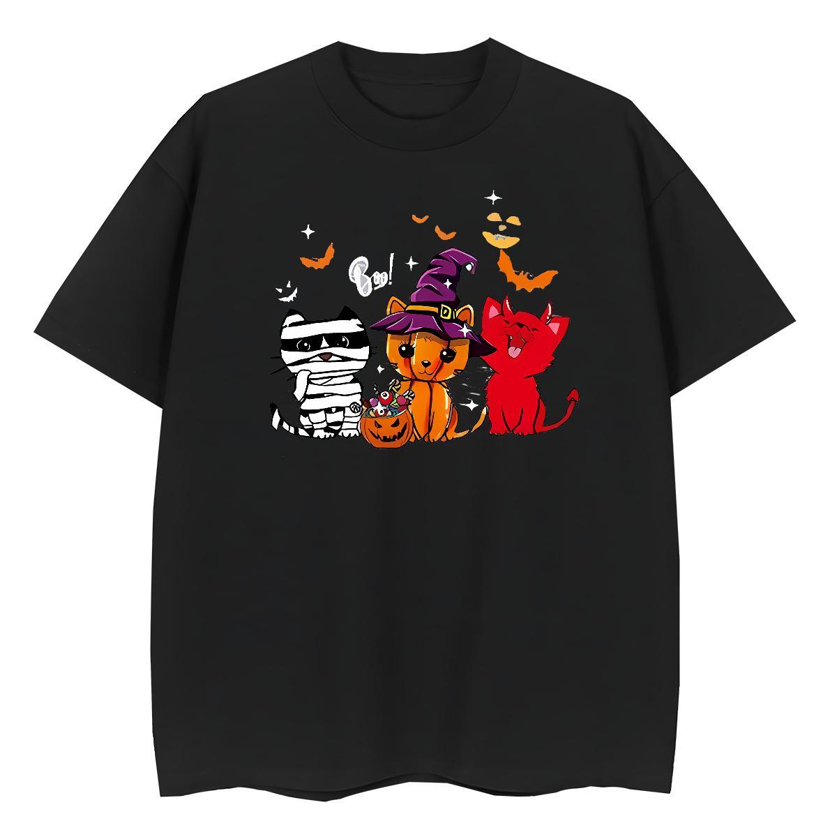 2024 Designer Mens Tshirts halloween Street Wear 230g Pure Cotton Tops Shirt Breathable Short Sleeve Free Shipping T Shirt For Man Custom Cartoon