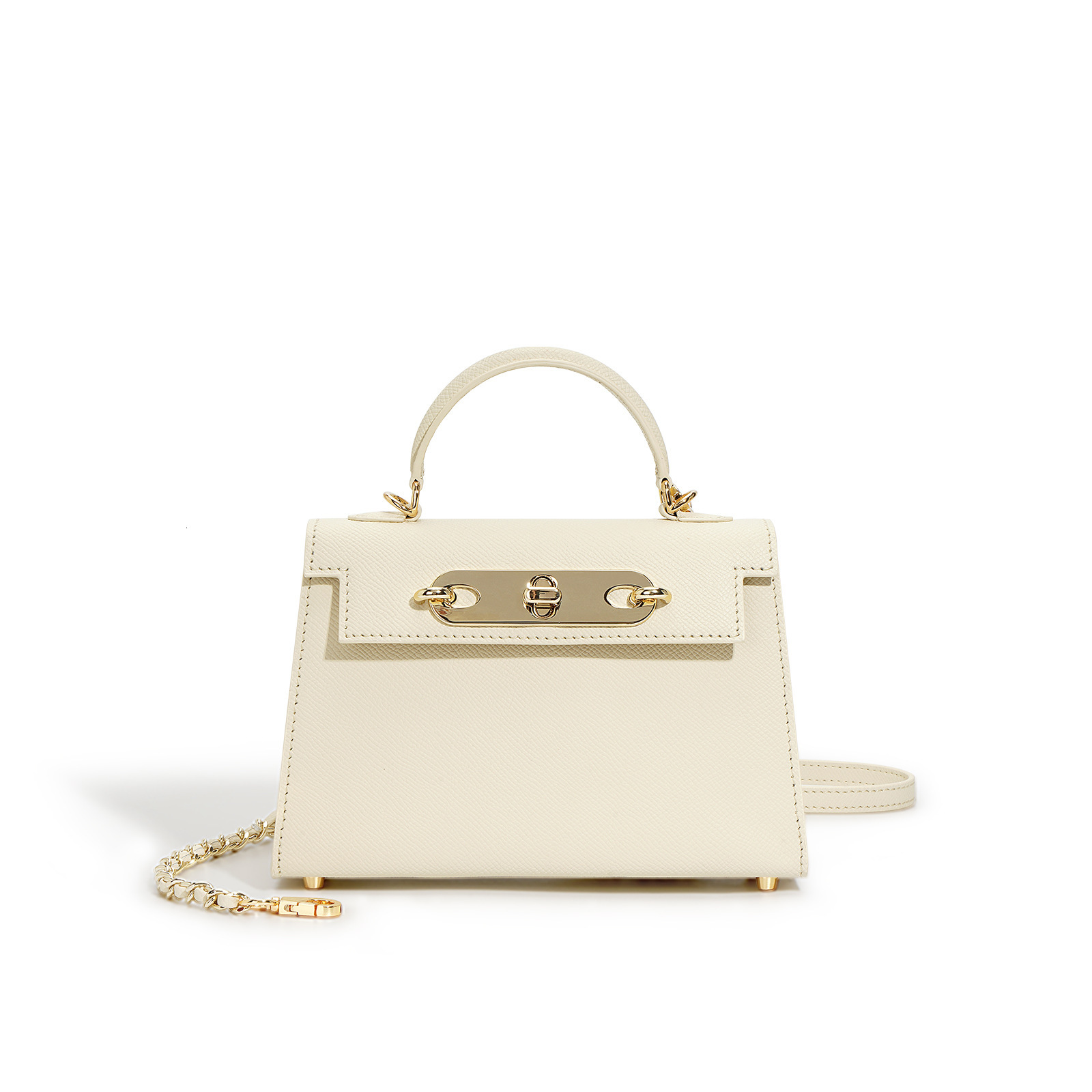 Designer Totes Versatile Cowhide Crossbody: Elegant Chain Bag Small Square Flap Commuter Handbag - Lightweight For Daily Use