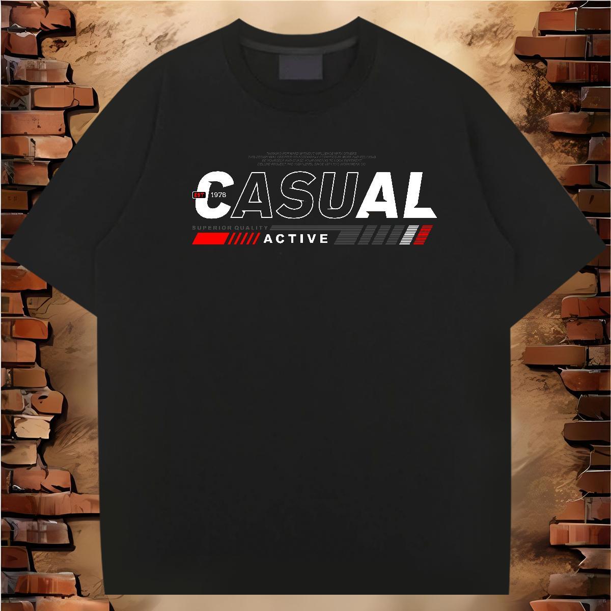 Unisex letter 100% Cotton 230g Mens Tshirts Outdoor Crew Neck Breathable Men T Shirts Fashion Casual Custom Cartoon Tees
